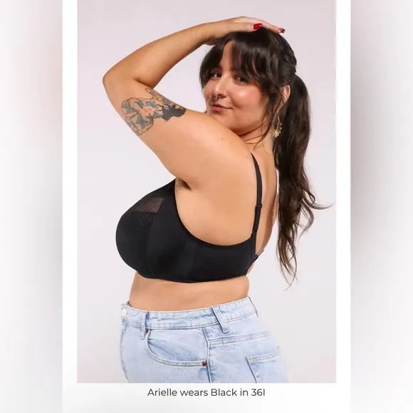 Understance NEW Salma FlexWire Full Coverage Lace Bra - Black 38DD