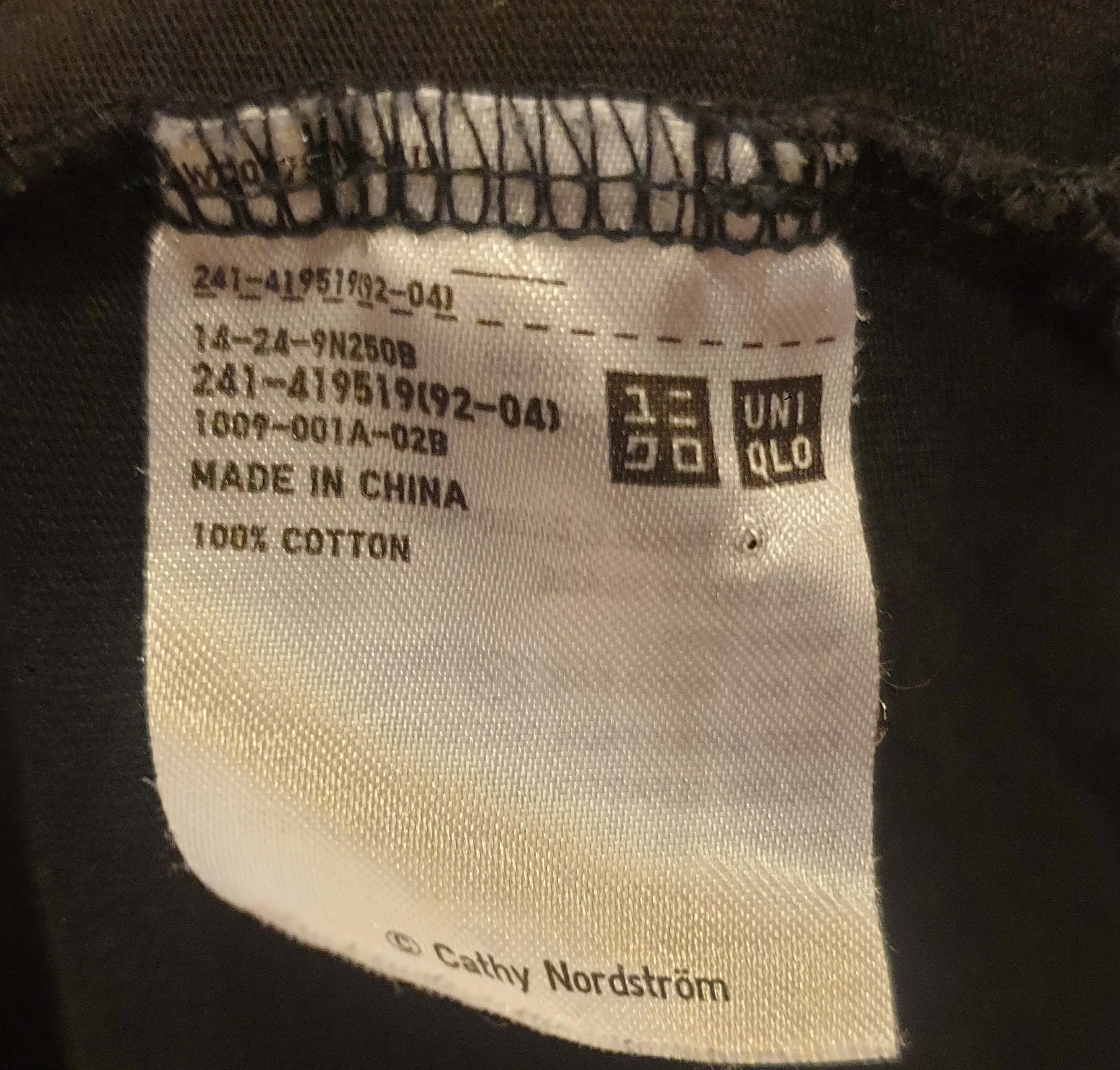 Uniqlo x Scandanavian Pattern Collection black top with cute pocket size S