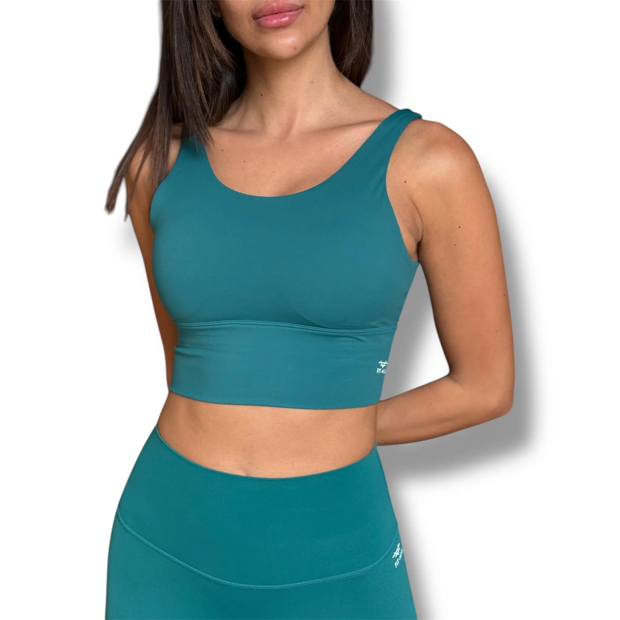 V Back Sports Bra - Dark Teal
