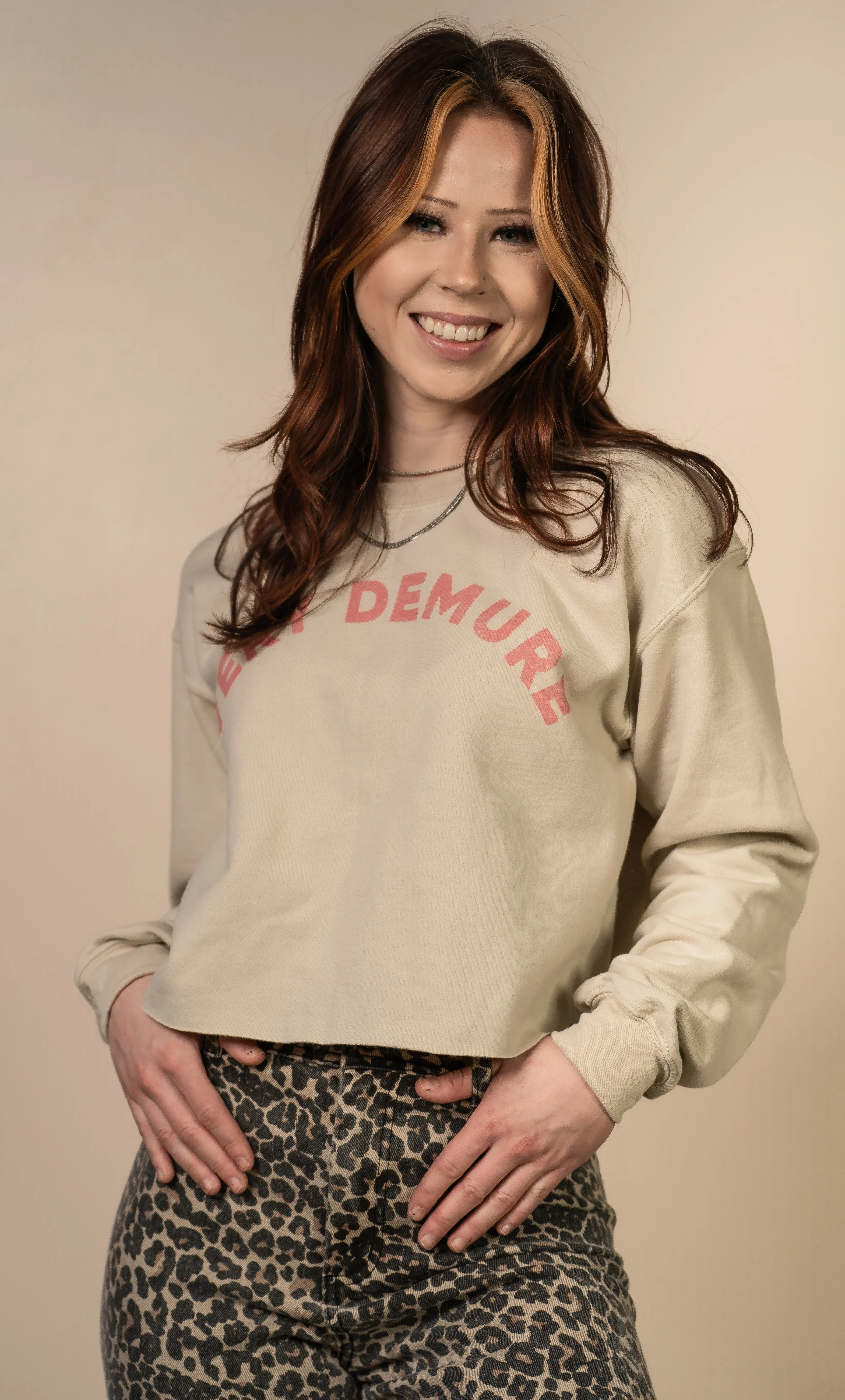 Very Demure Crop Sweatshirt