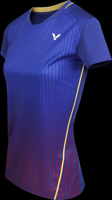 Victor Team Line Womens Badminton T-Shirt T-14101 B - Blue