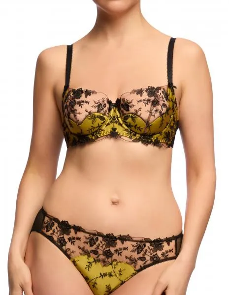 Victresse Balconette Bra - Chartreuse/Black -