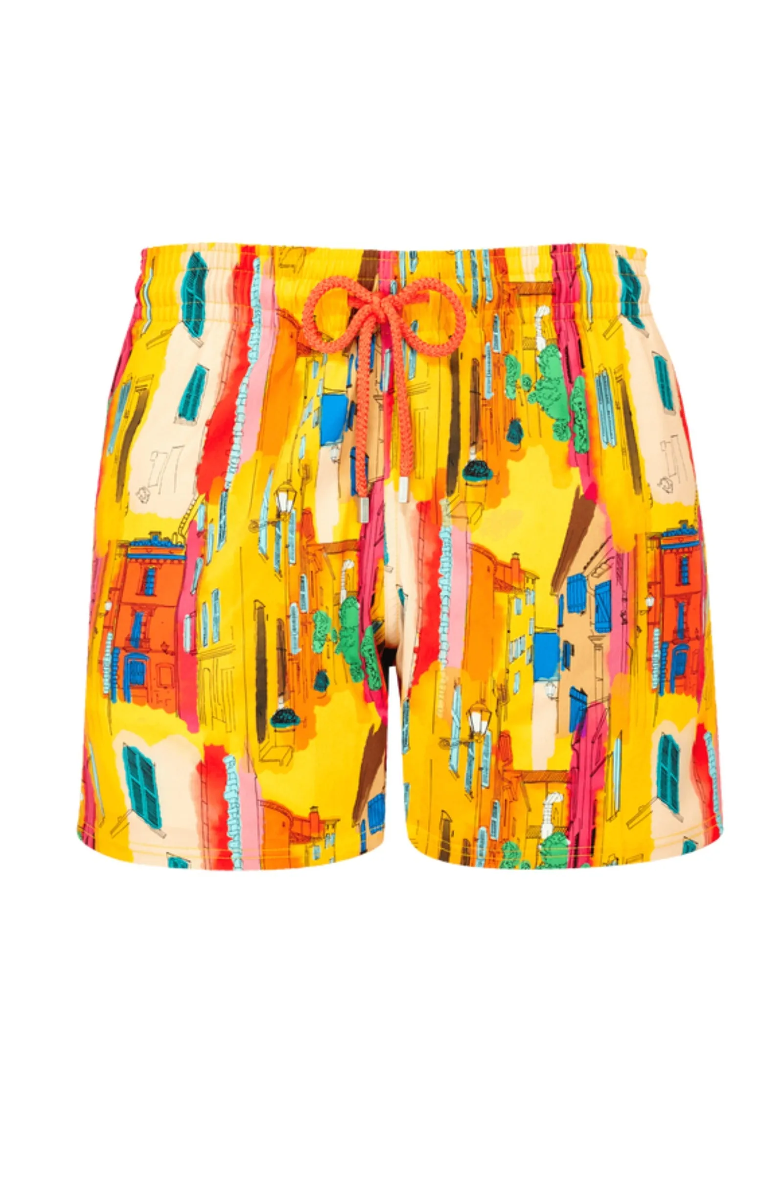 VILEBREQUIN Men Stretch Swim Trunks Sunny Streets