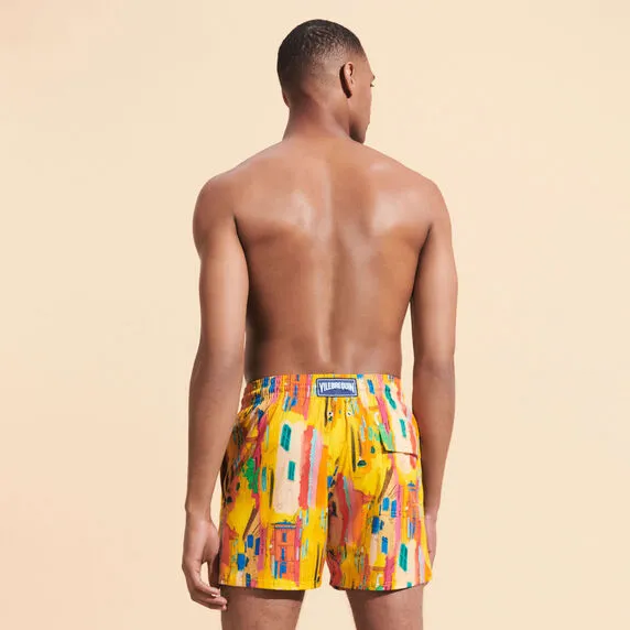 VILEBREQUIN Men Stretch Swim Trunks Sunny Streets