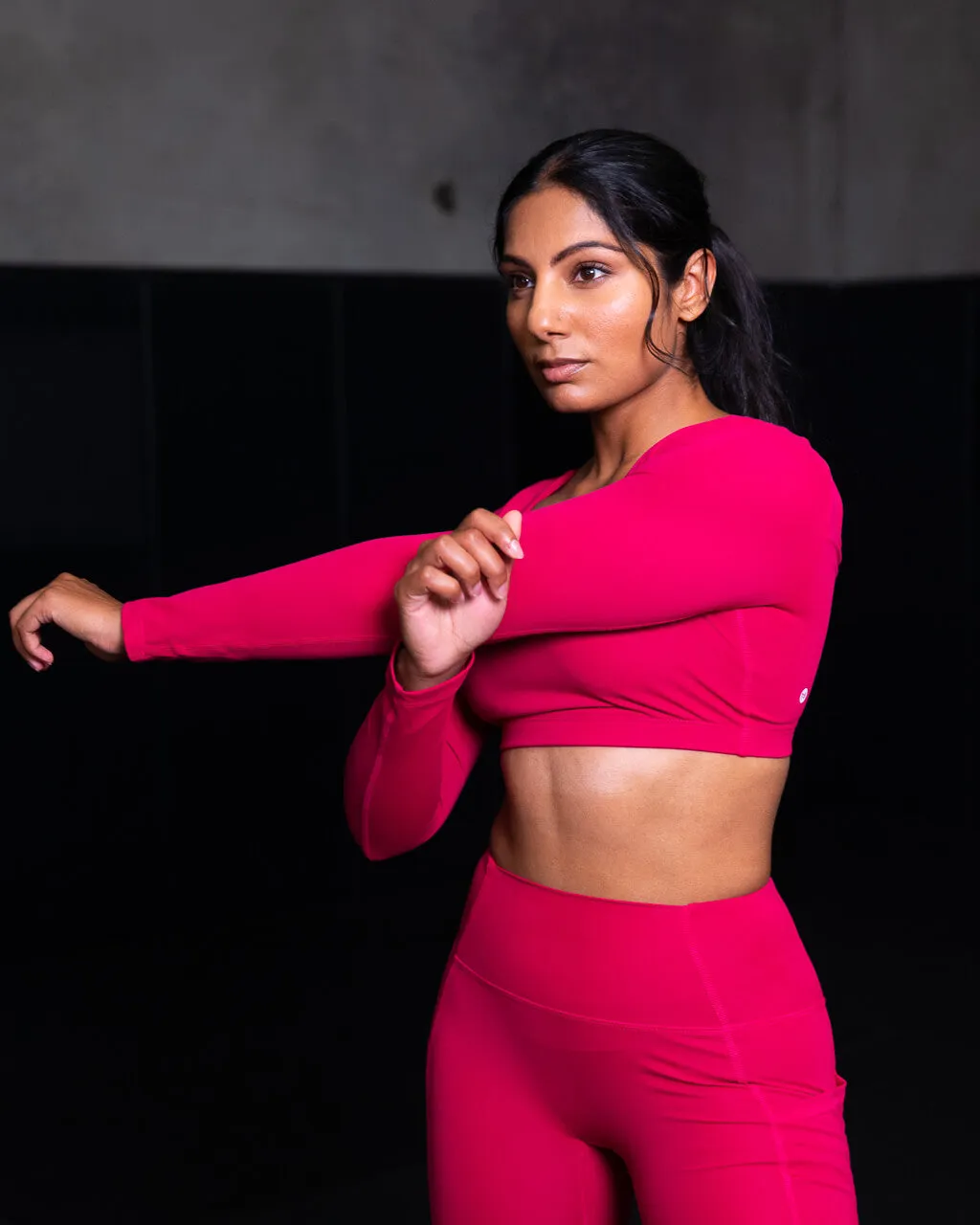 Vital Long Sleeve Bra | Cranberry