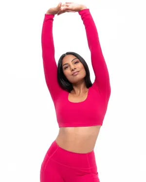 Vital Long Sleeve Bra | Cranberry