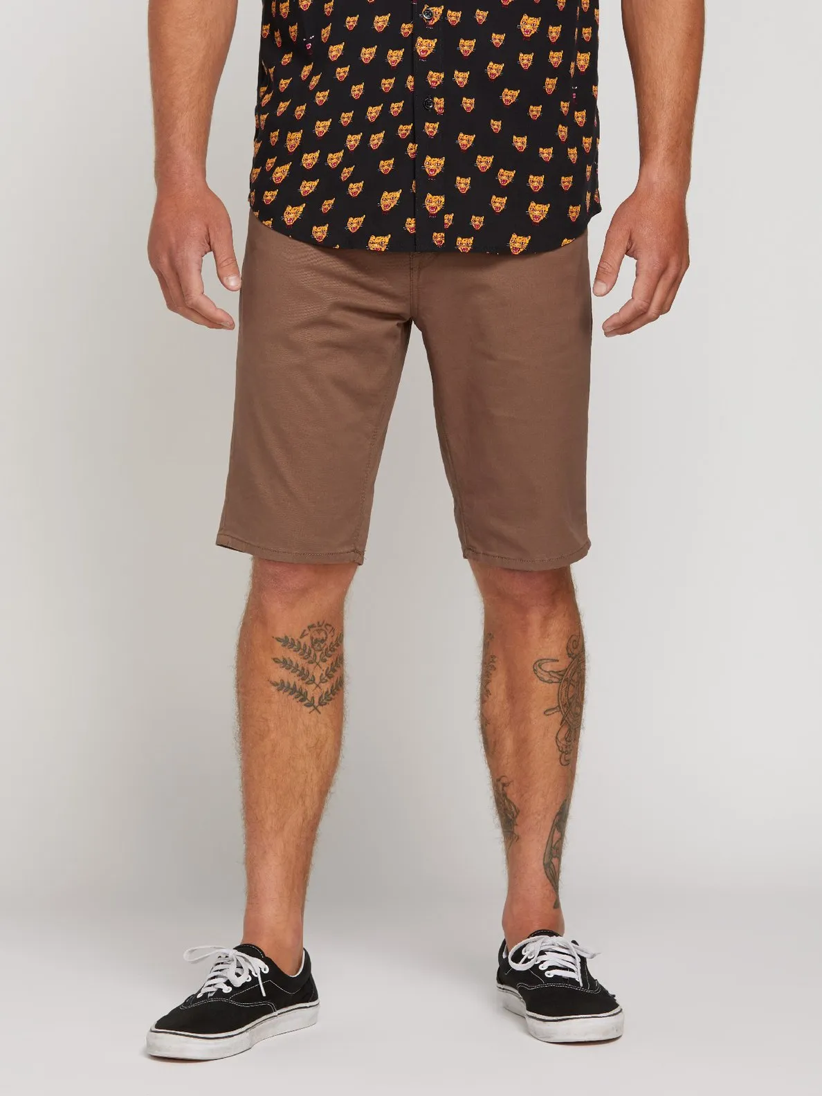 VOLCOM SOLVER LITE 5 POCKET SHORT MUSHROOM
