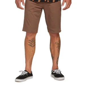 VOLCOM SOLVER LITE 5 POCKET SHORT MUSHROOM