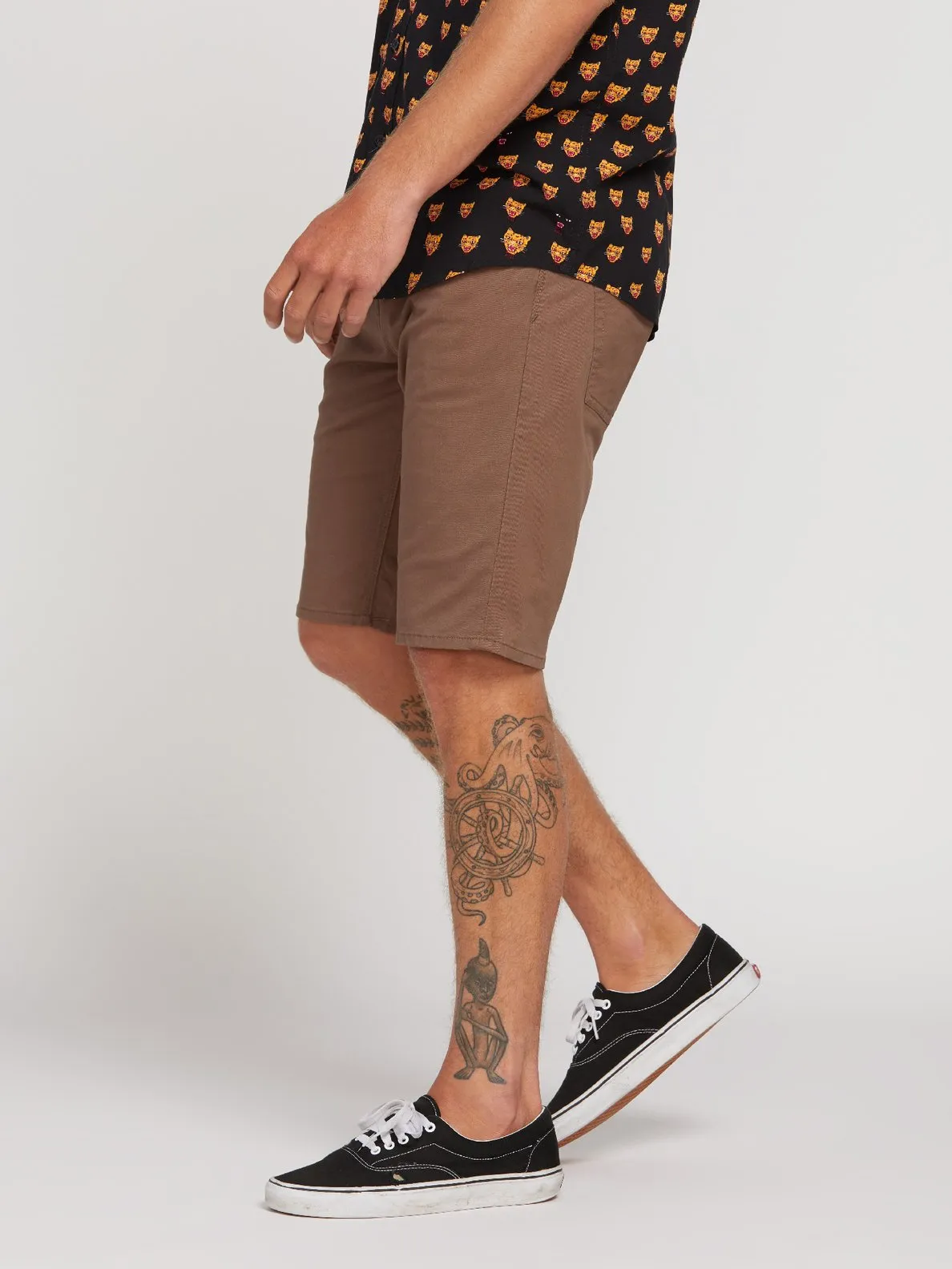 VOLCOM SOLVER LITE 5 POCKET SHORT MUSHROOM