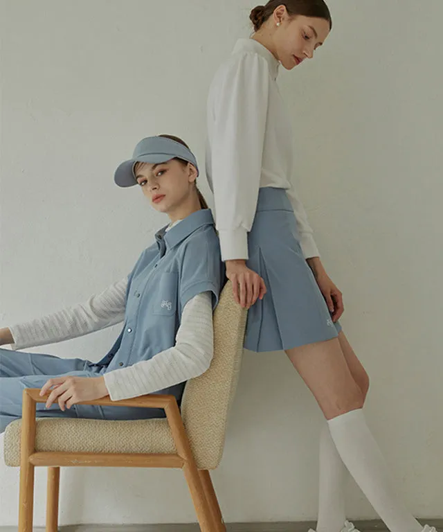 [Warehouse Sale] Haley Women's Over Shoulder Shirts Vest Jumpers - Blue