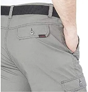 Wearfirst Men's Stretch Cargo Shorts, Belted, Cloudburst