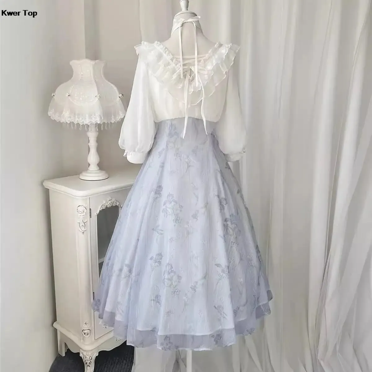 Women French Elegant Vintage Midi Dress