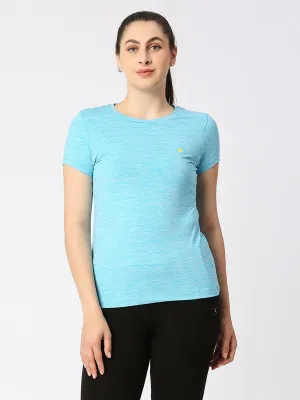 Women Marine Blue Solid Tops & T-Shirts-4W-CRUISER TEE_4W-MB