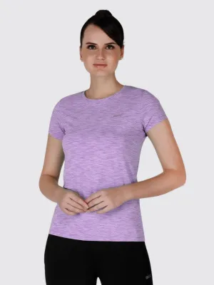 Women Purple Solid Tops & T-Shirts-4W-CRUISER TEE_4W-PU