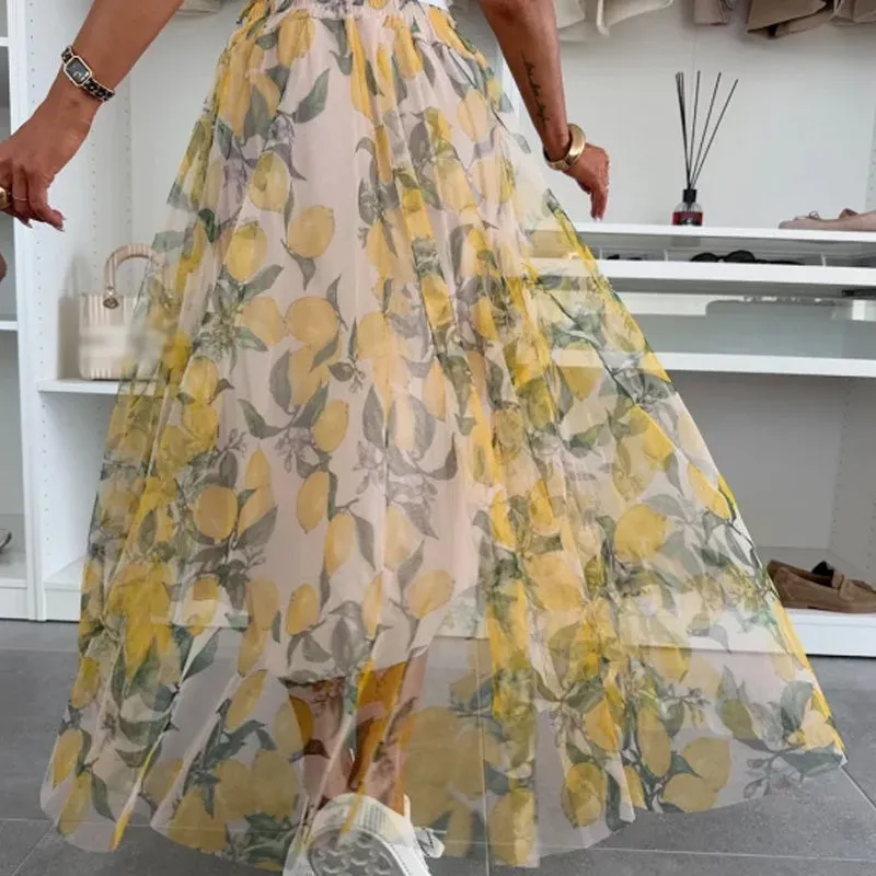 ✨Women's Casual Printed Tulle Skirt