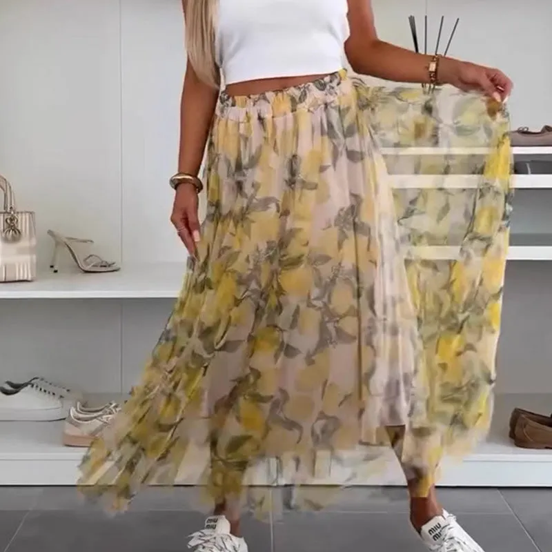 ✨Women's Casual Printed Tulle Skirt
