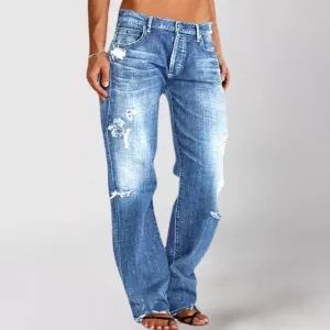 Women's denim jeans in wide fit