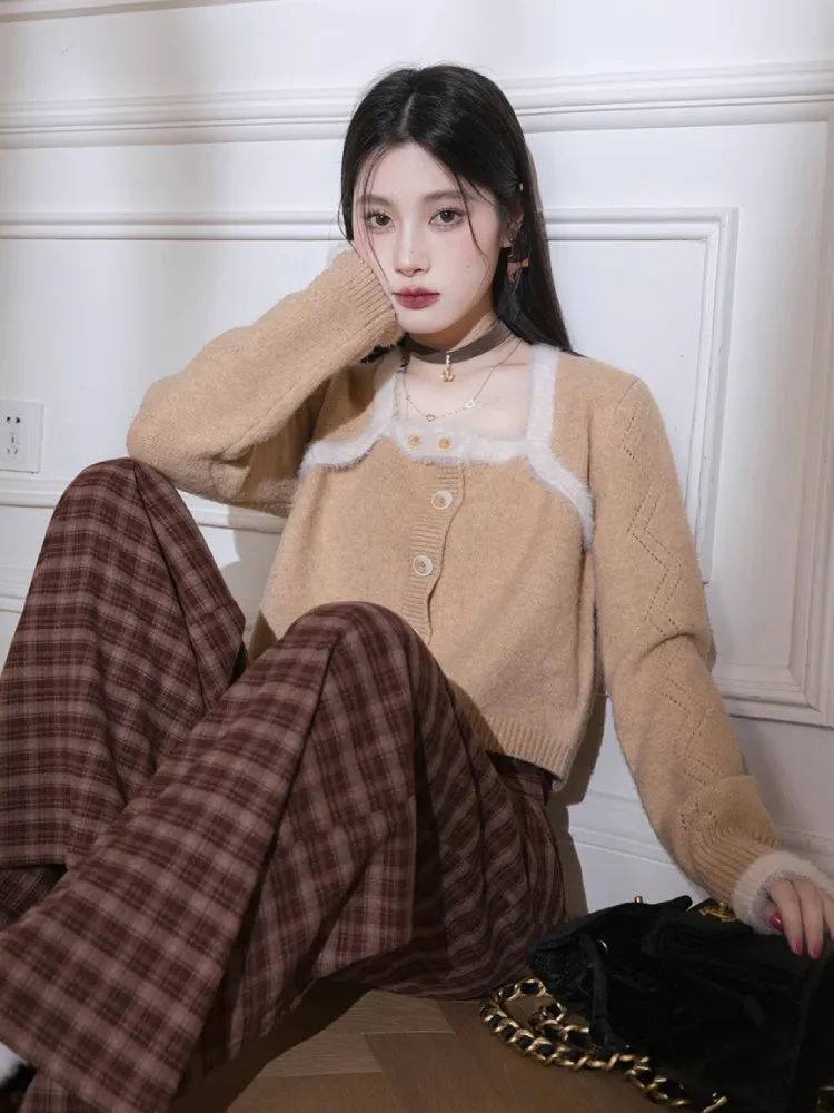 Wool soft fake two-piece sweater【s0000005784】