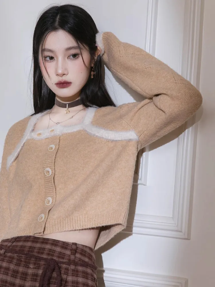Wool soft fake two-piece sweater【s0000005784】