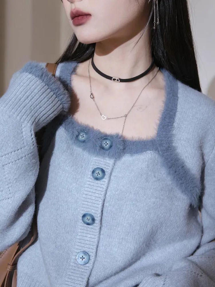 Wool soft fake two-piece sweater【s0000005784】