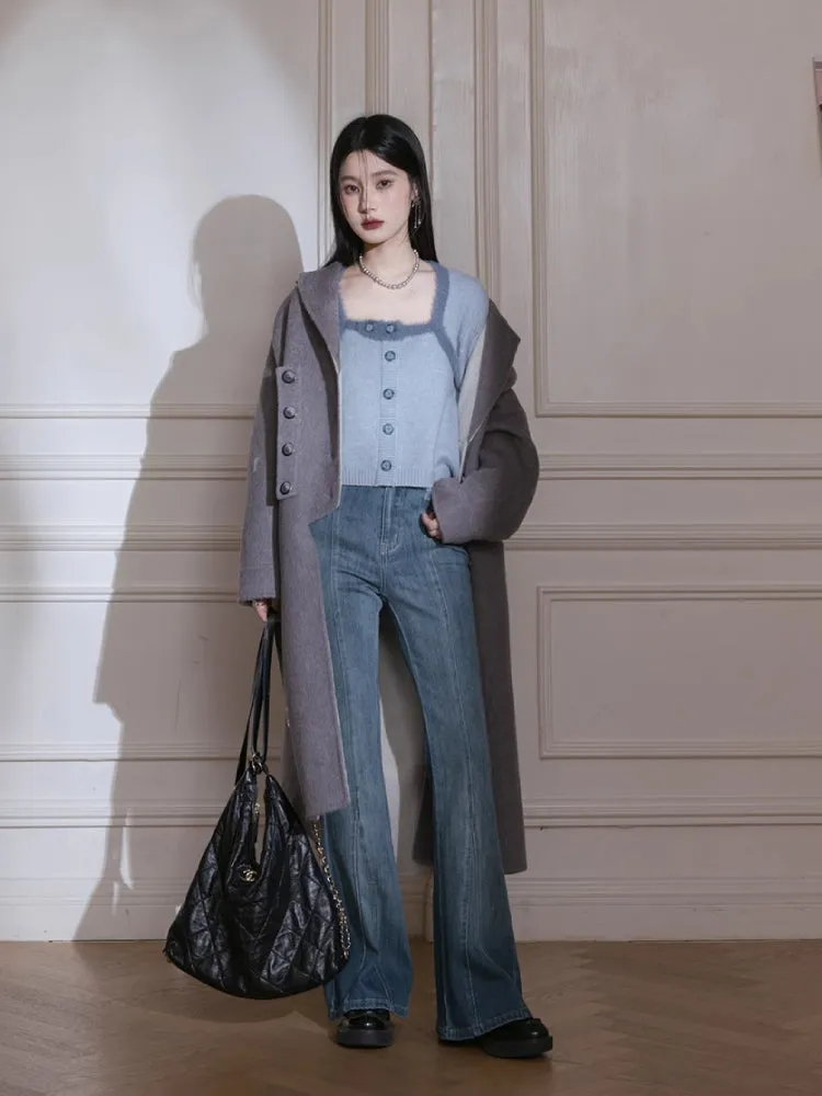 Wool soft fake two-piece sweater【s0000005784】