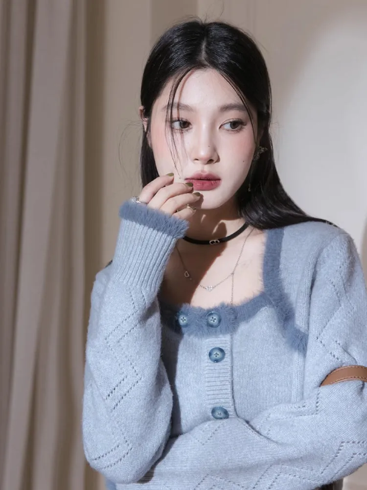 Wool soft fake two-piece sweater【s0000005784】