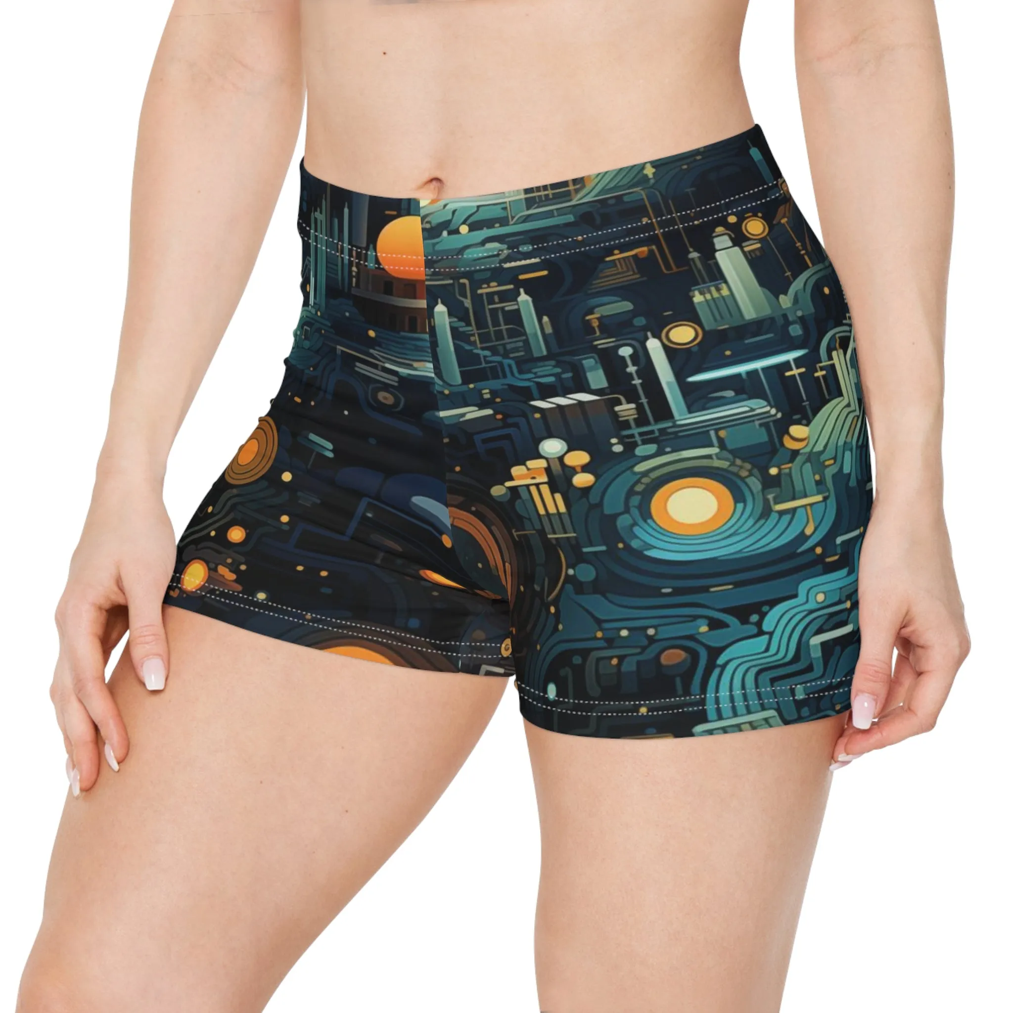 Workout Shorts - Hildegund Tadasana 8bit