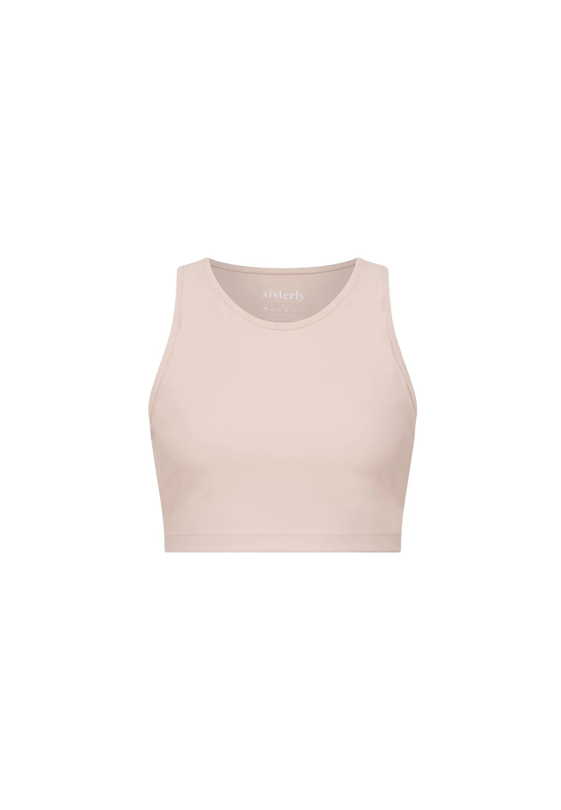 Yoga Midi Crop Top - Cream