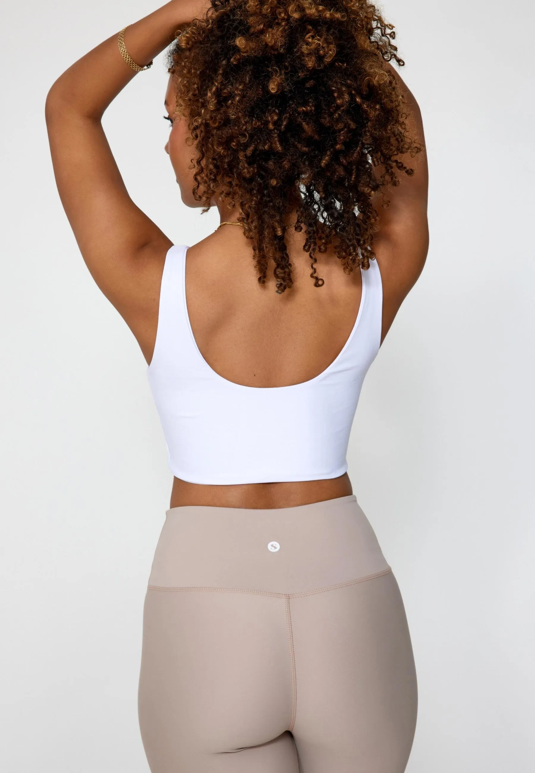 Yoga Midi Scoop Bra - White