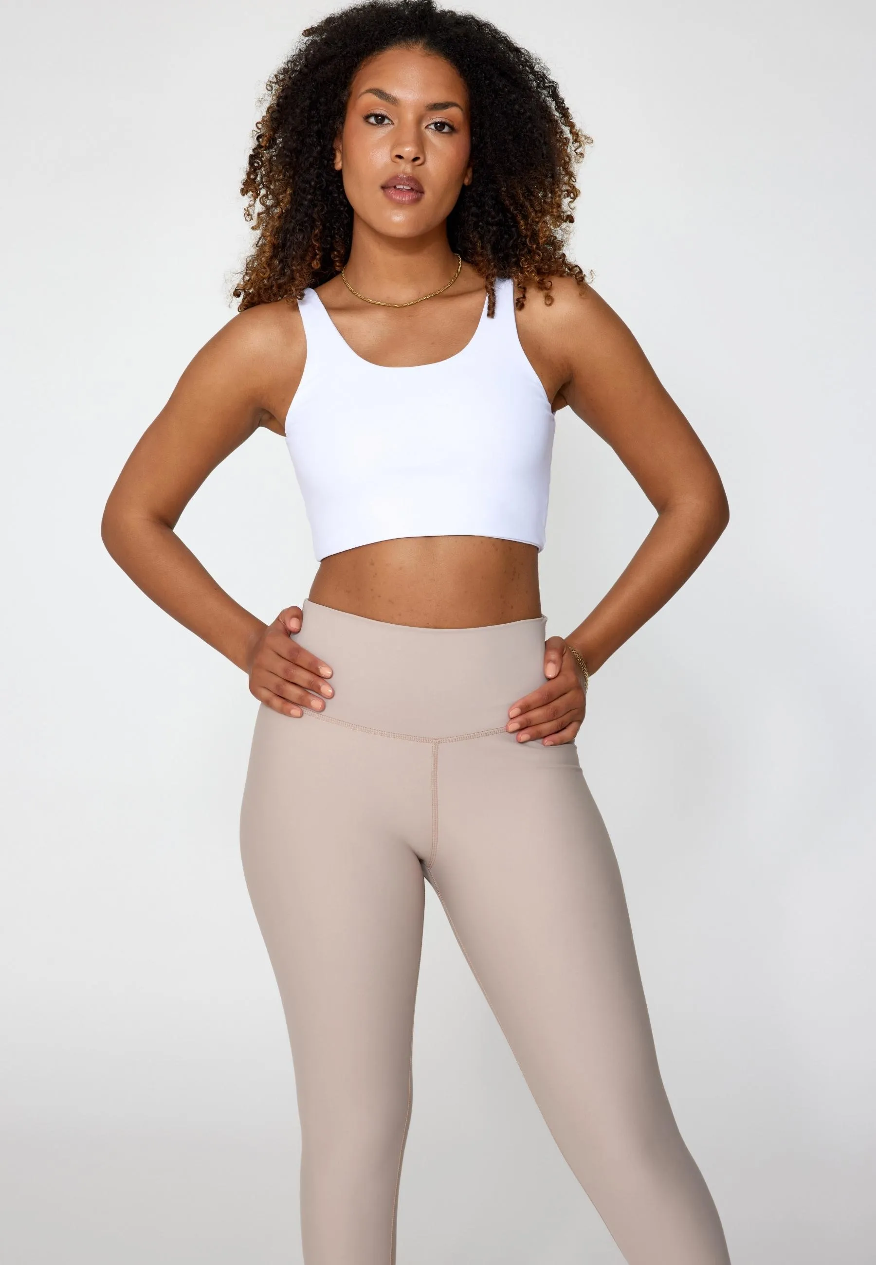 Yoga Midi Scoop Bra - White