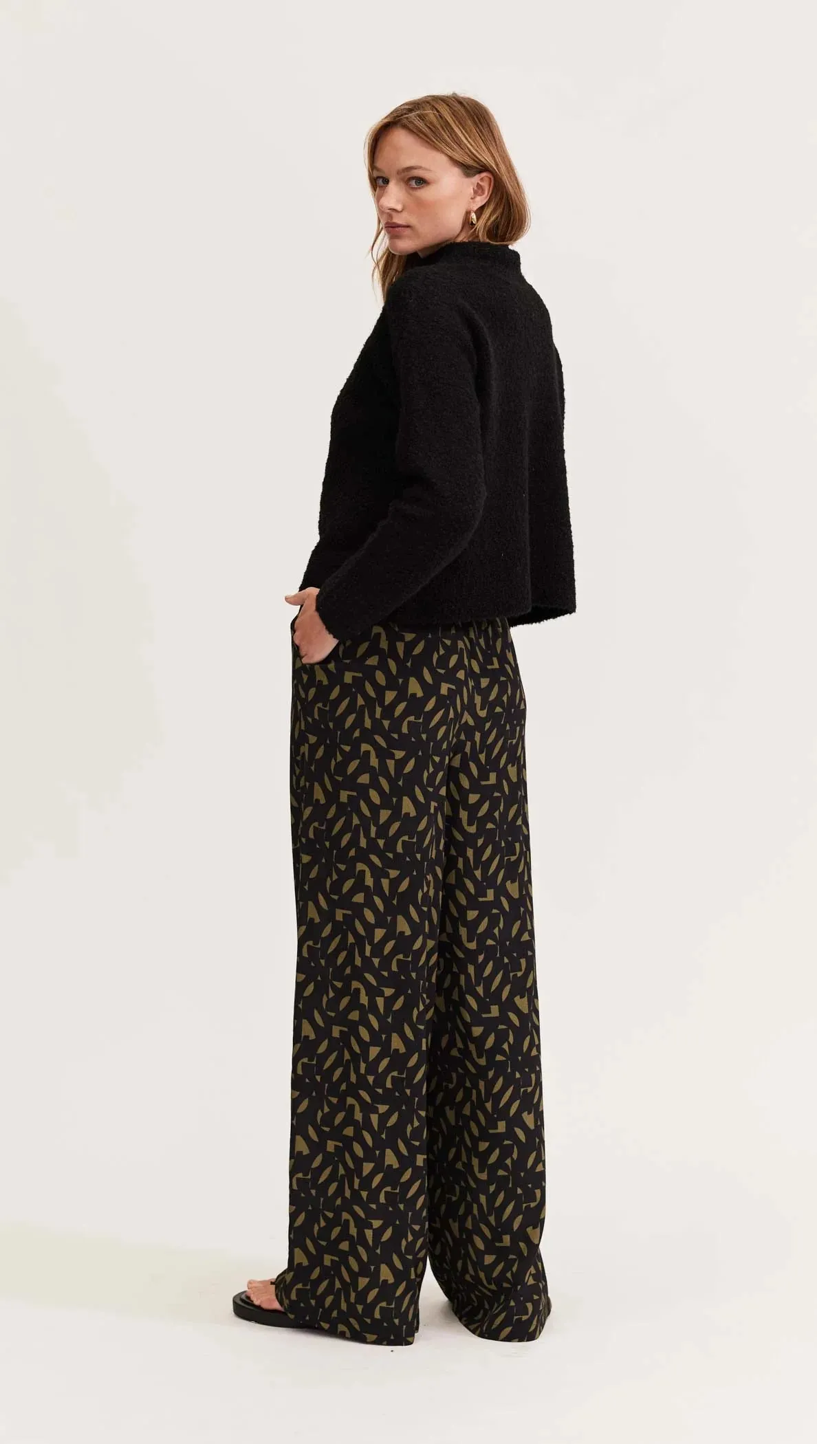 Zadie Pants Khaki/Blk